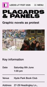 Placards & panels – Leeds Lit Fest 2026